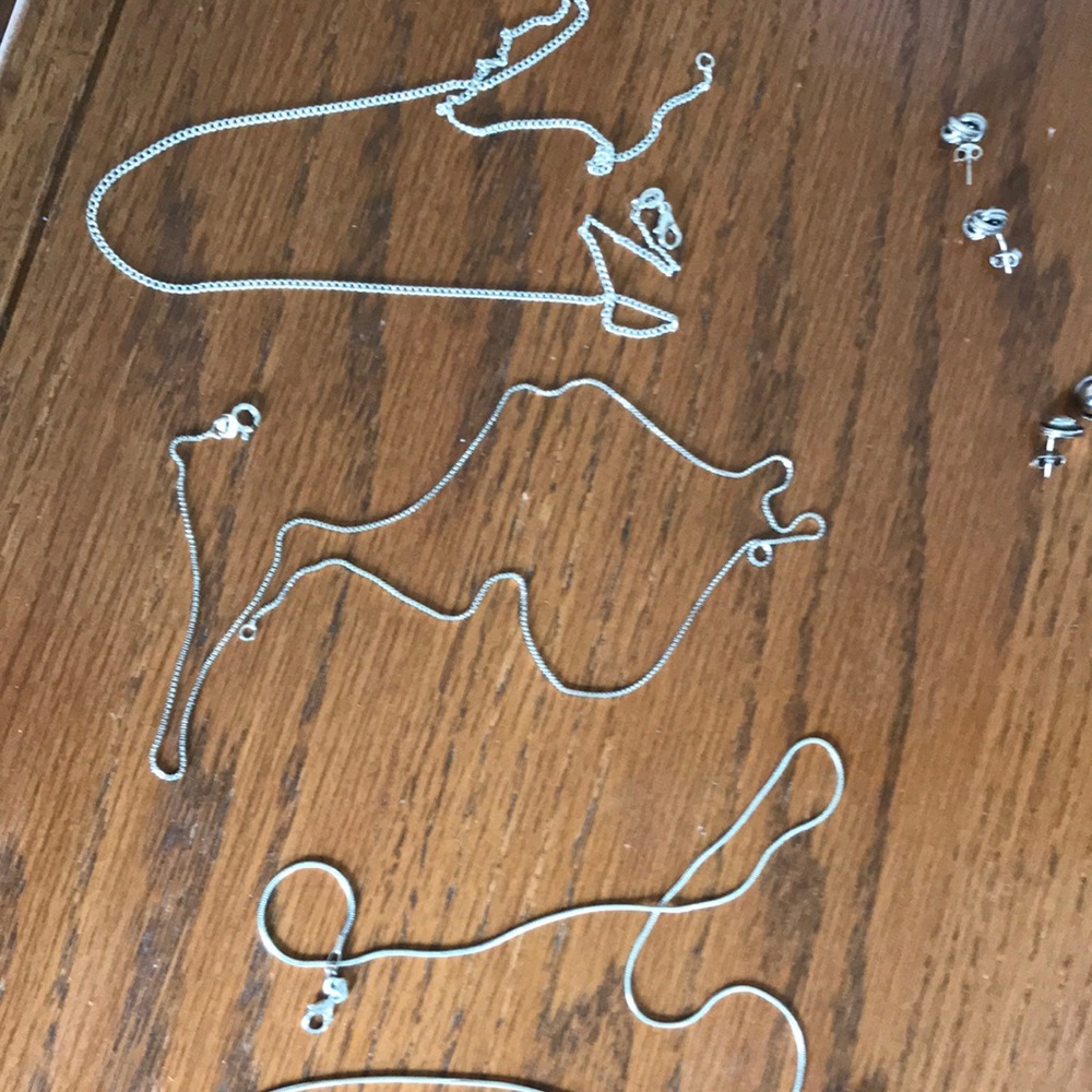 Assorted chains, earrings and ring
